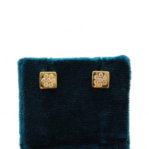 Pendientes Oro 18k Con Circonita