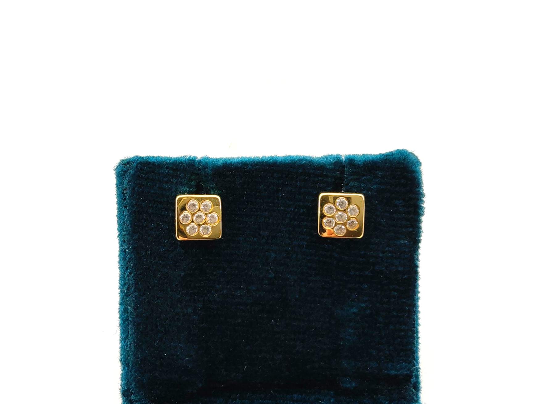 Pendientes Oro 18k Con Circonita