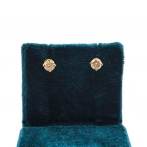 Pendientes Oro 18k Con Diamante