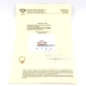 Sortija Oro 18k Con Cuarzo,Diamante