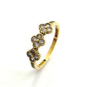 Anillo Oro 18k Con Circonita