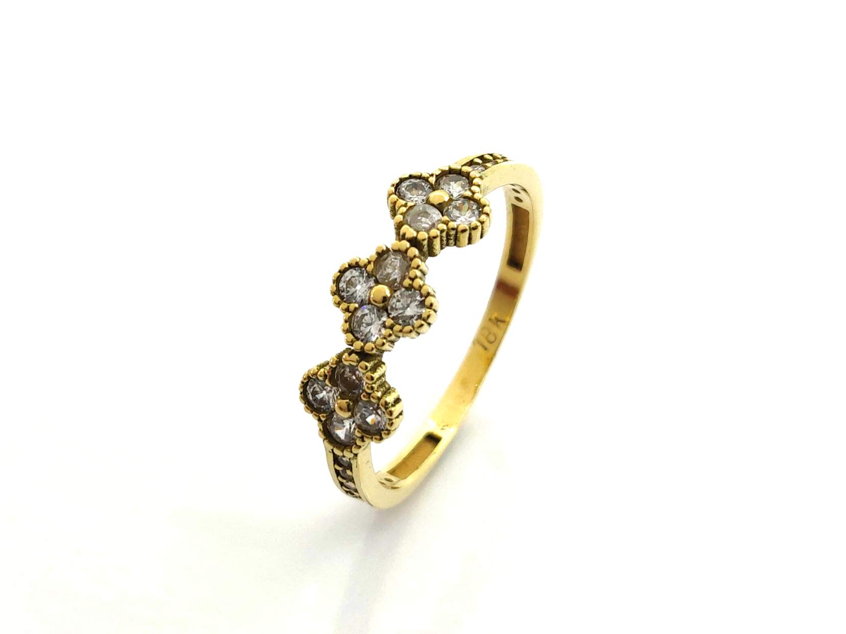 Anillo Oro 18k Con Circonita