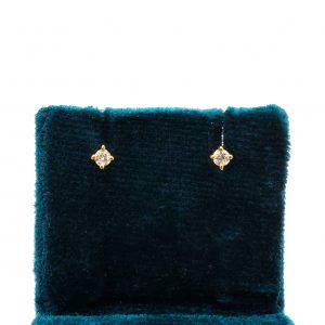 Pendientes Oro 18k Con Diamante