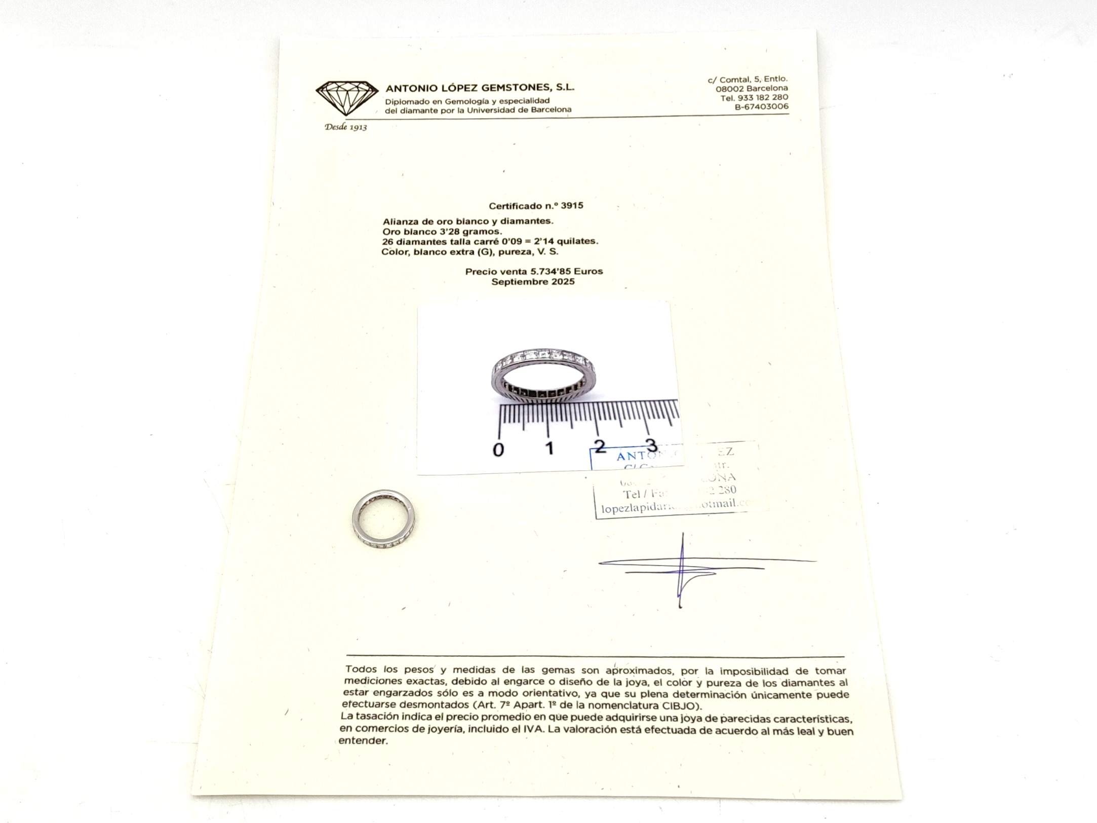 Alianza Oro 18k Con Diamante - Imagen 4