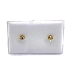 Pendientes Oro 18k Con Diamante