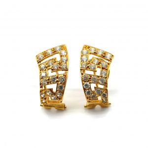 Pendientes Oro 18k Con Circonita