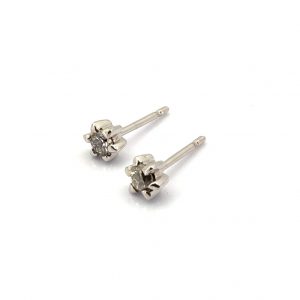 Pendientes Oro 18k Con Diamante