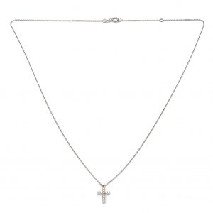Gargantilla Oro 18k Con Diamante 22cm