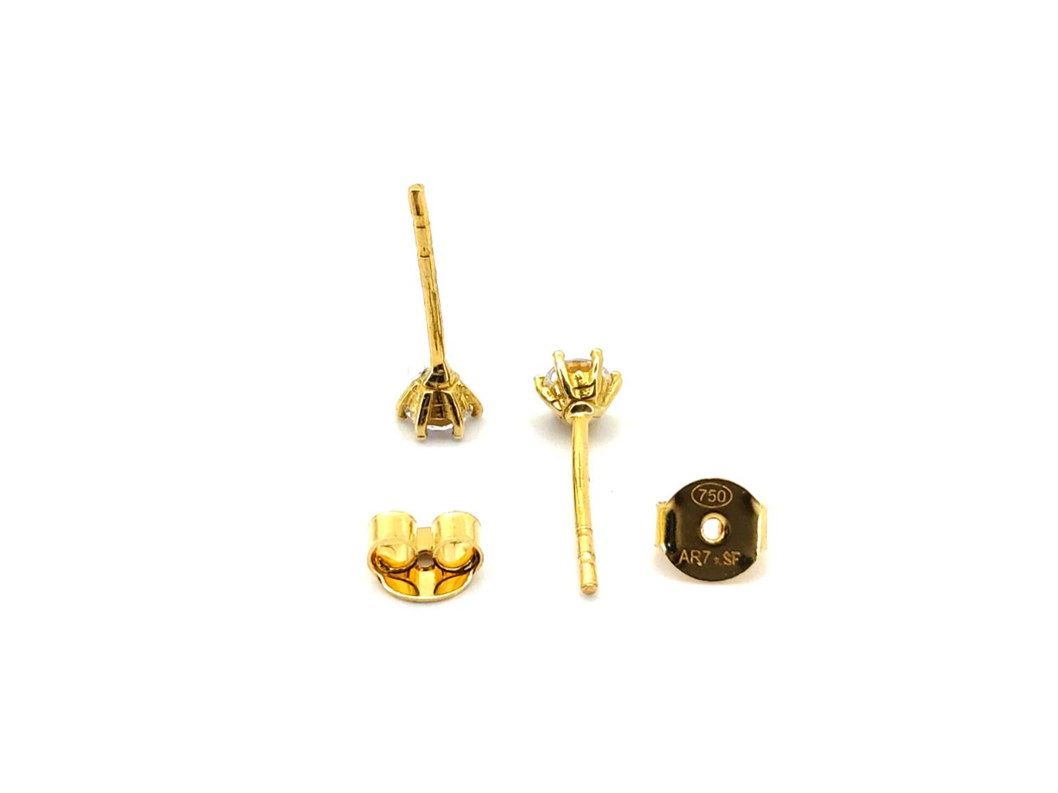 Pendientes Oro 18k Con Circonita - Imagen 3