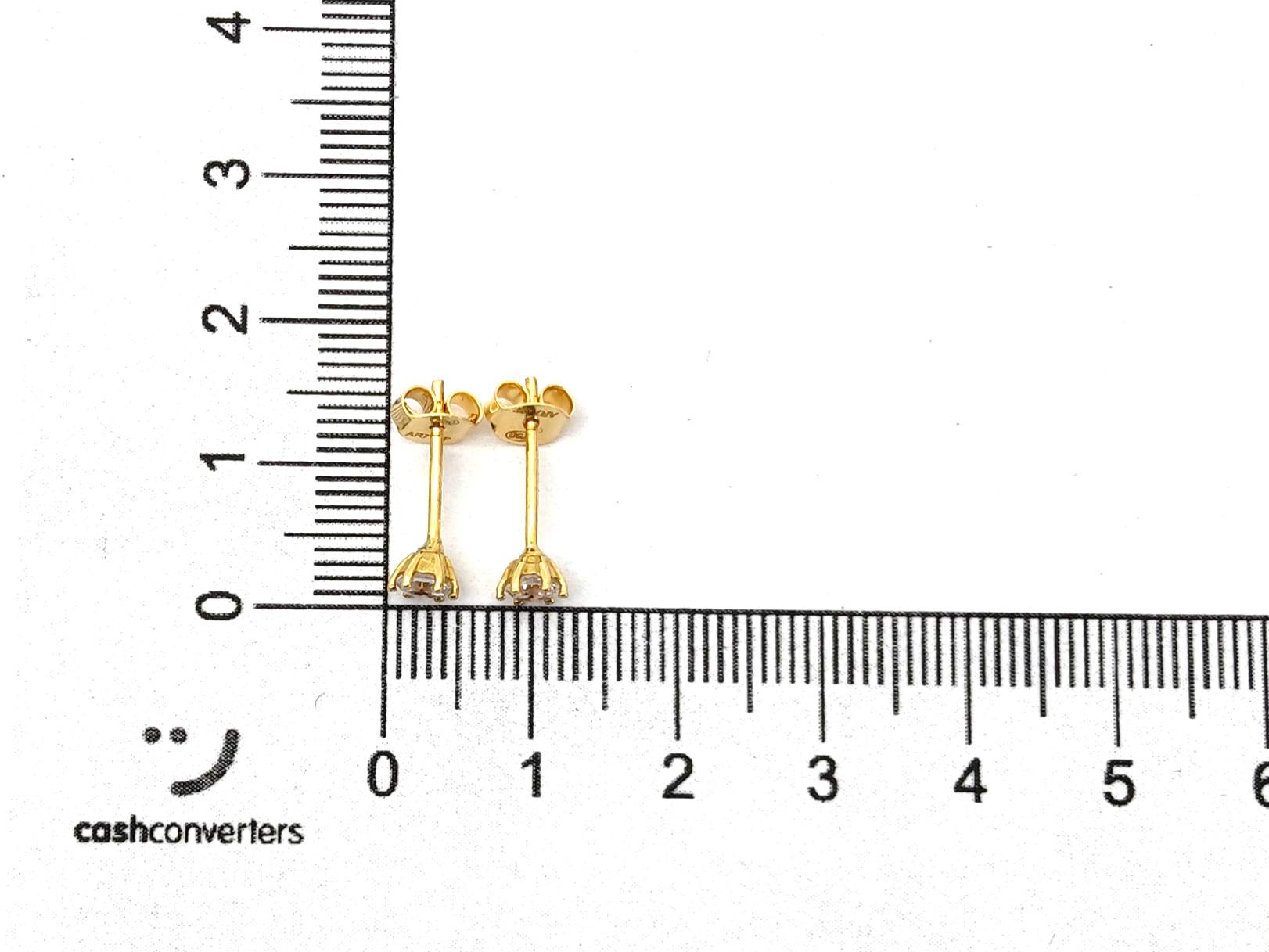 Pendientes Oro 18k Con Circonita - Imagen 4