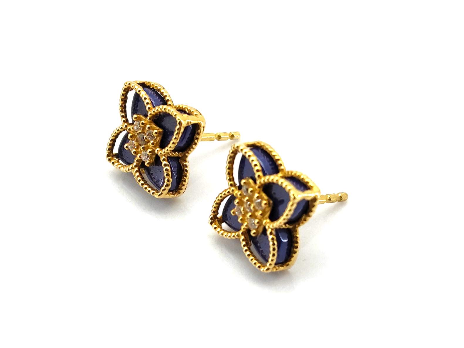 Pendientes Oro 18k Con Circonita - Imagen 2