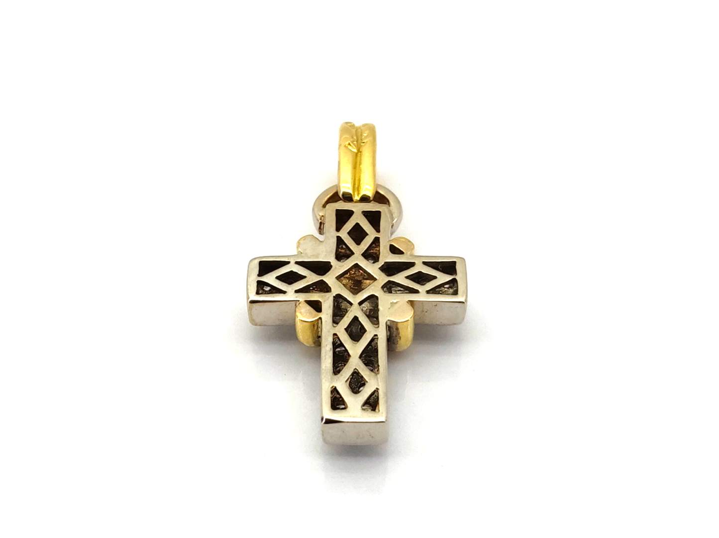 Crucifijo Oro 18k Con Diamante - Imagen 3