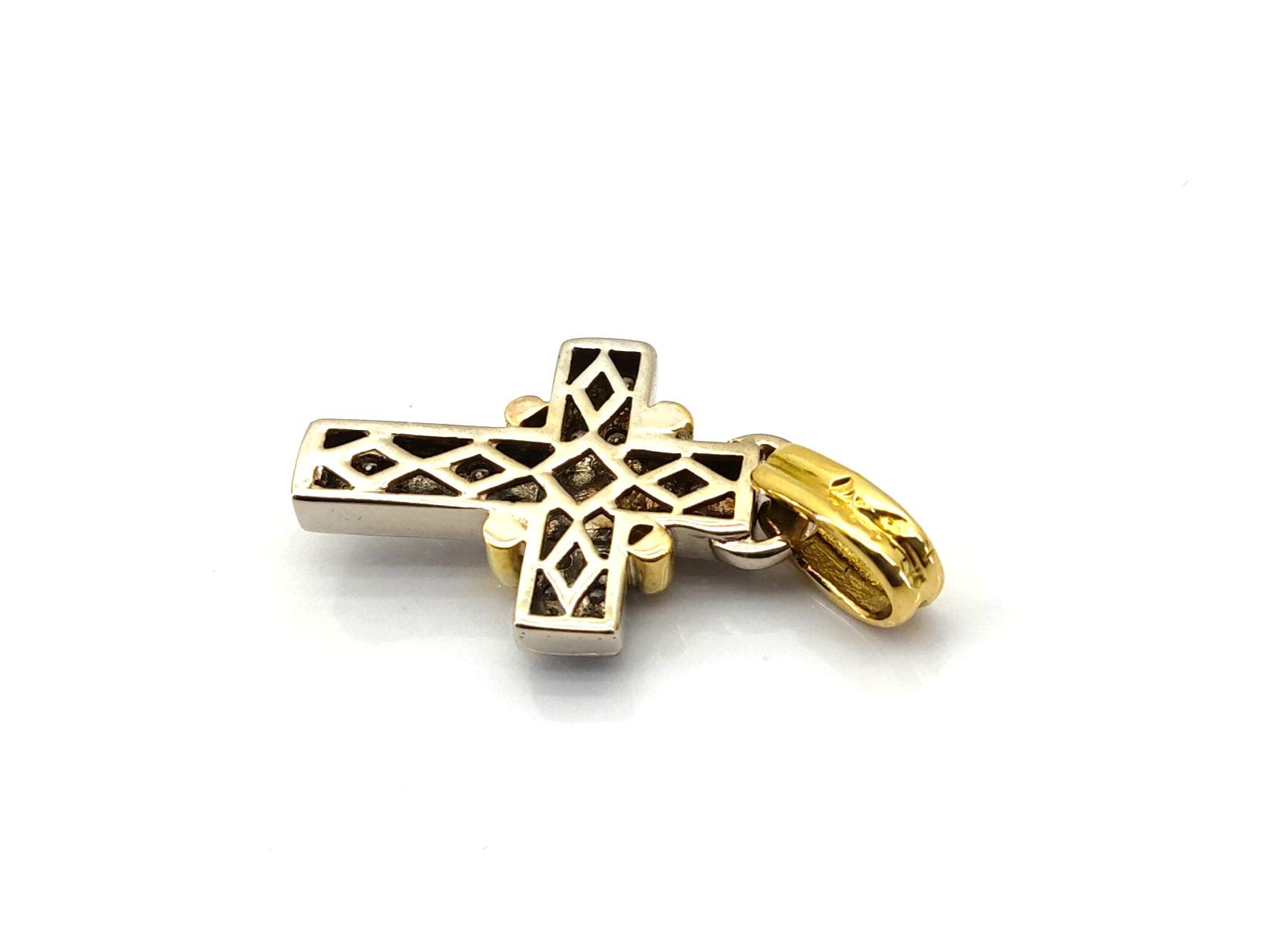 Crucifijo Oro 18k Con Diamante - Imagen 4