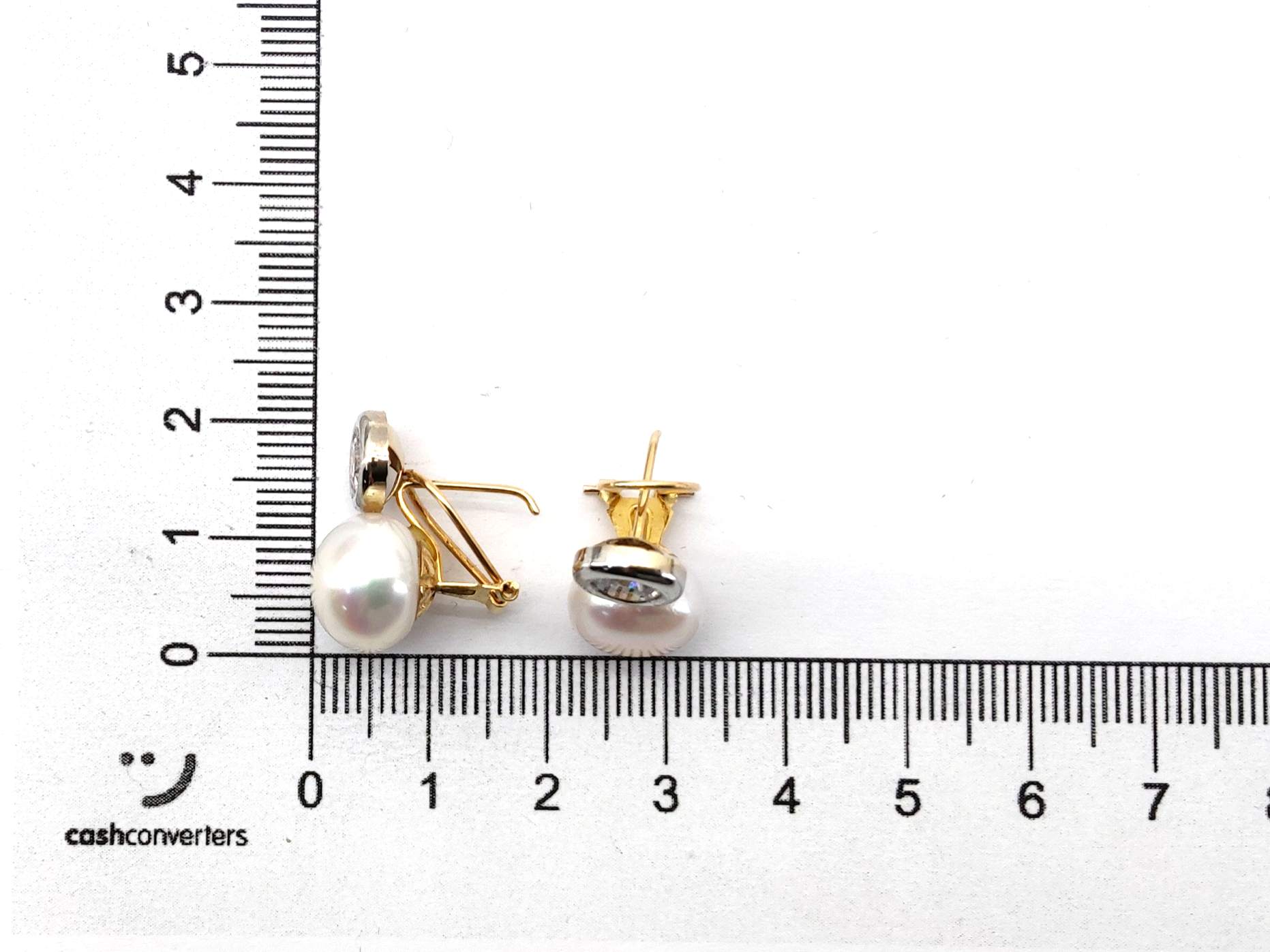 Pendientes Oro 18k Con Circonita,Perla - Imagen 4