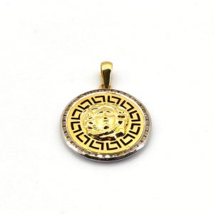 Colgante Oro 18k Con Circonita,Onix