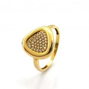 Anillo Oro 18k Con Circonita
