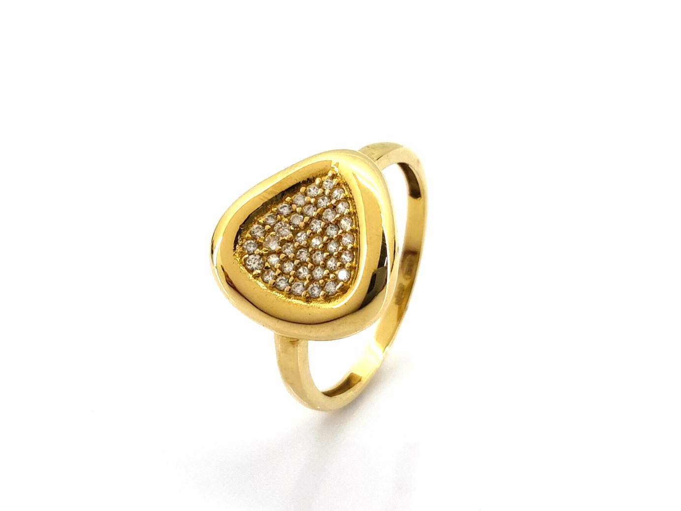 Anillo Oro 18k Con Circonita