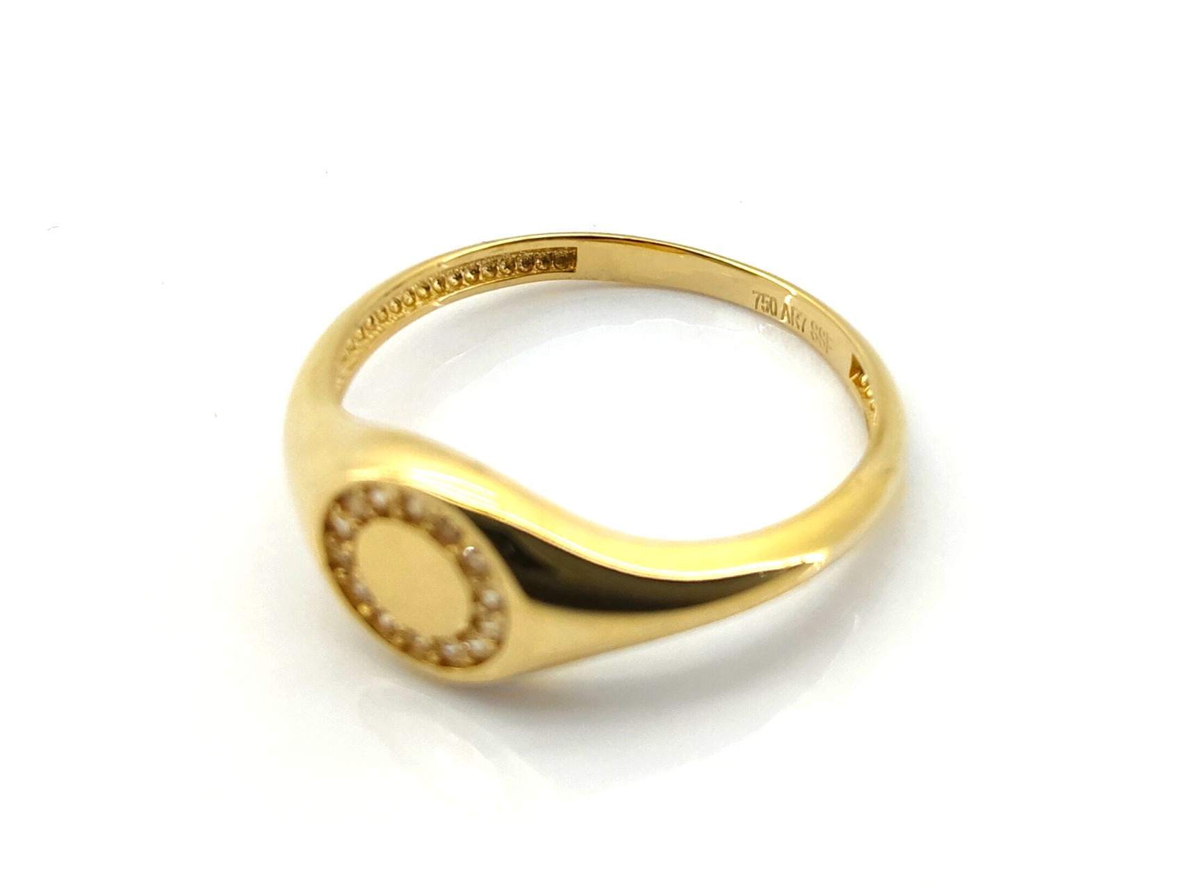 Sello Oro 18k Con Circonita - Imagen 3
