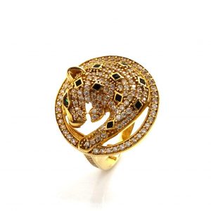 Anillo Oro 18k Con Circonita