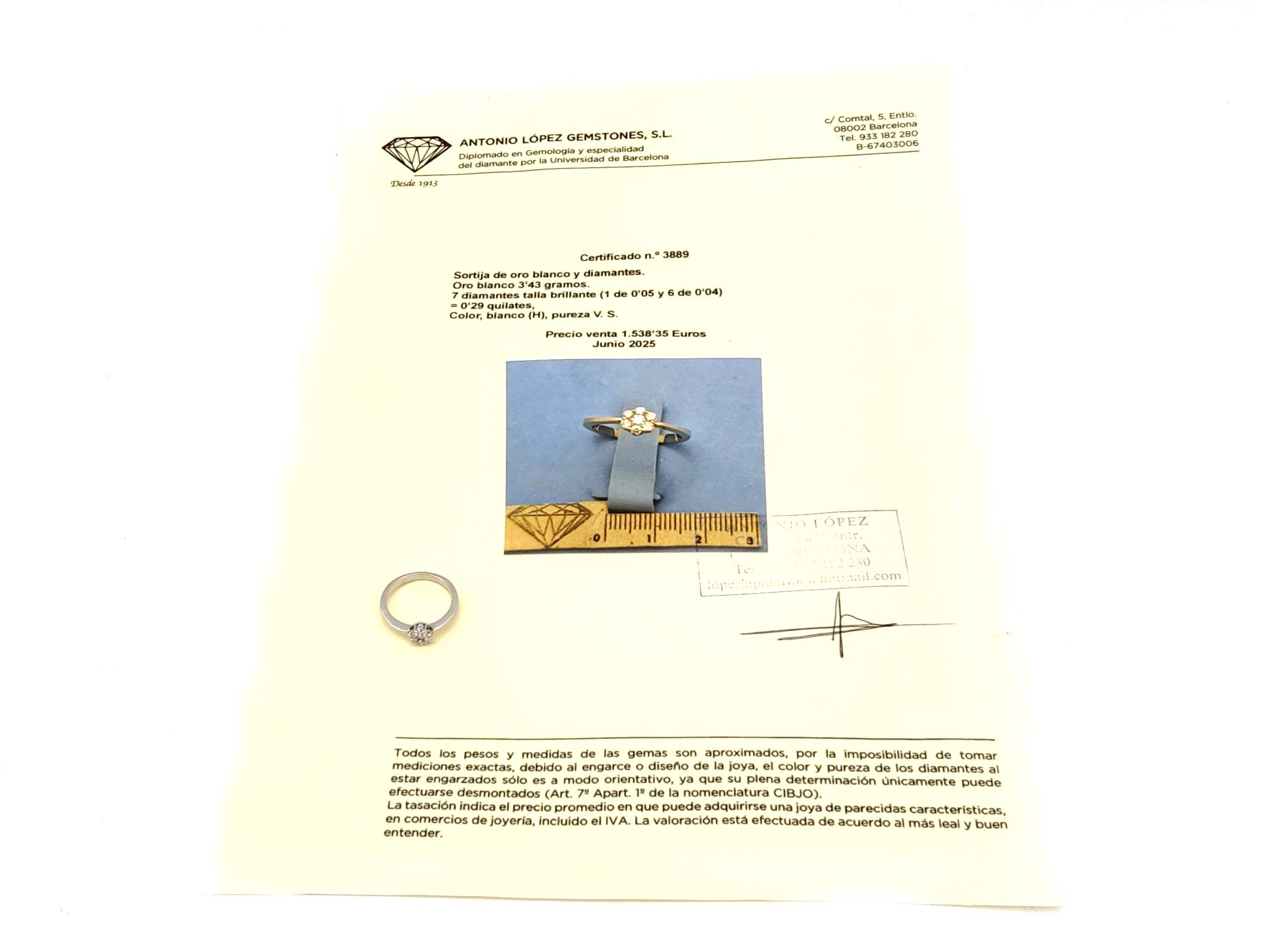 Sortija Oro 18k Con Diamante - Imagen 6