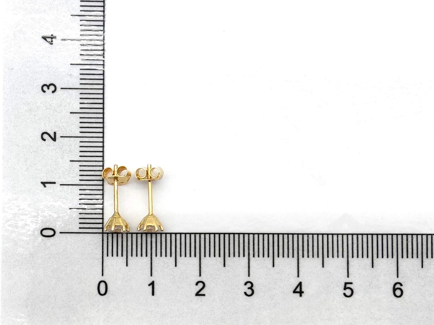 Pendientes Oro 18k Con Circonita - Imagen 4