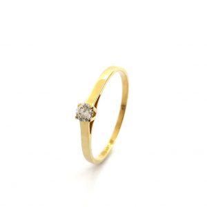 Anillo Oro 18k Con Diamante