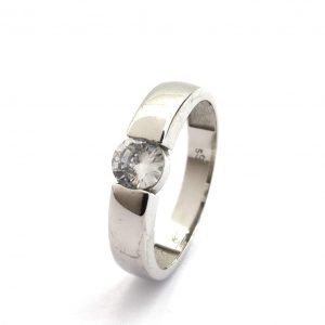 Sortija Oro 18k Con Circonita