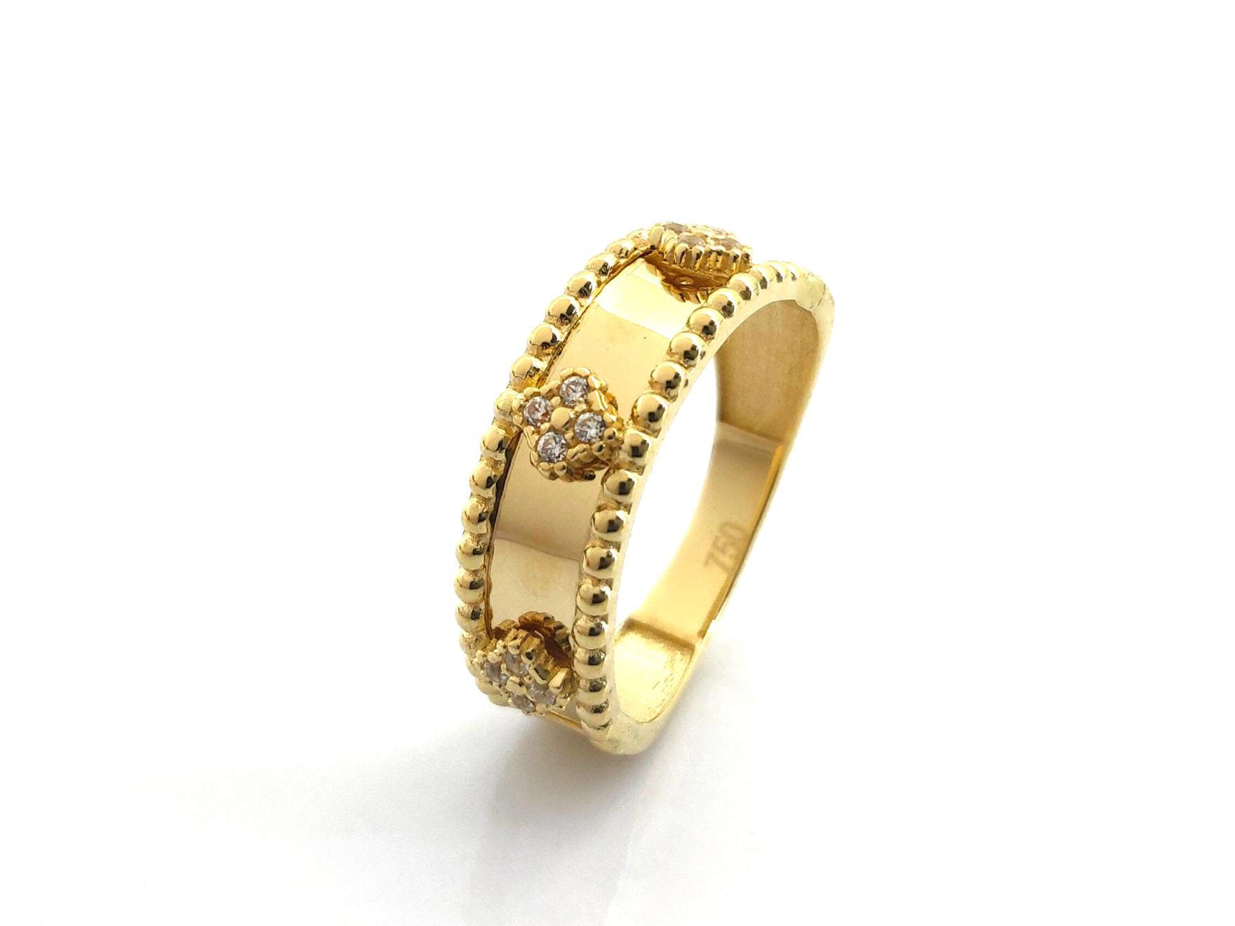 Anillo Oro 18k Con Circonita