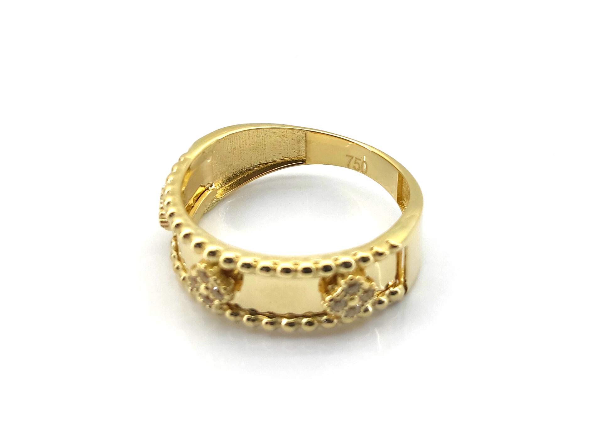 Anillo Oro 18k Con Circonita - Imagen 3