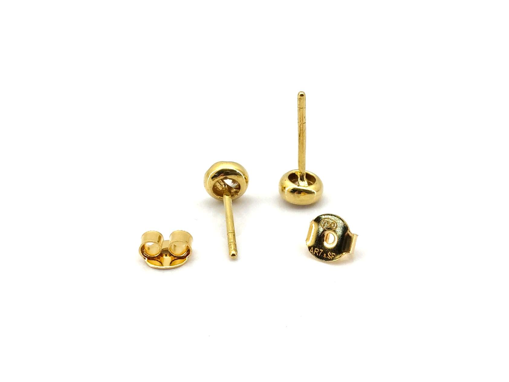 Pendientes Oro 18k Con Circonita - Imagen 3