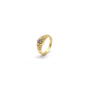 Anillo Oro 18k Con Circonita
