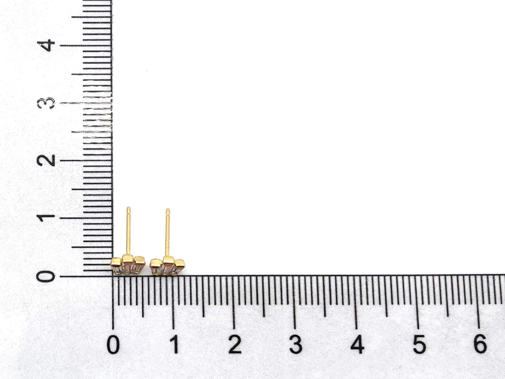Pendientes Oro 18k Con Circonita - Imagen 4