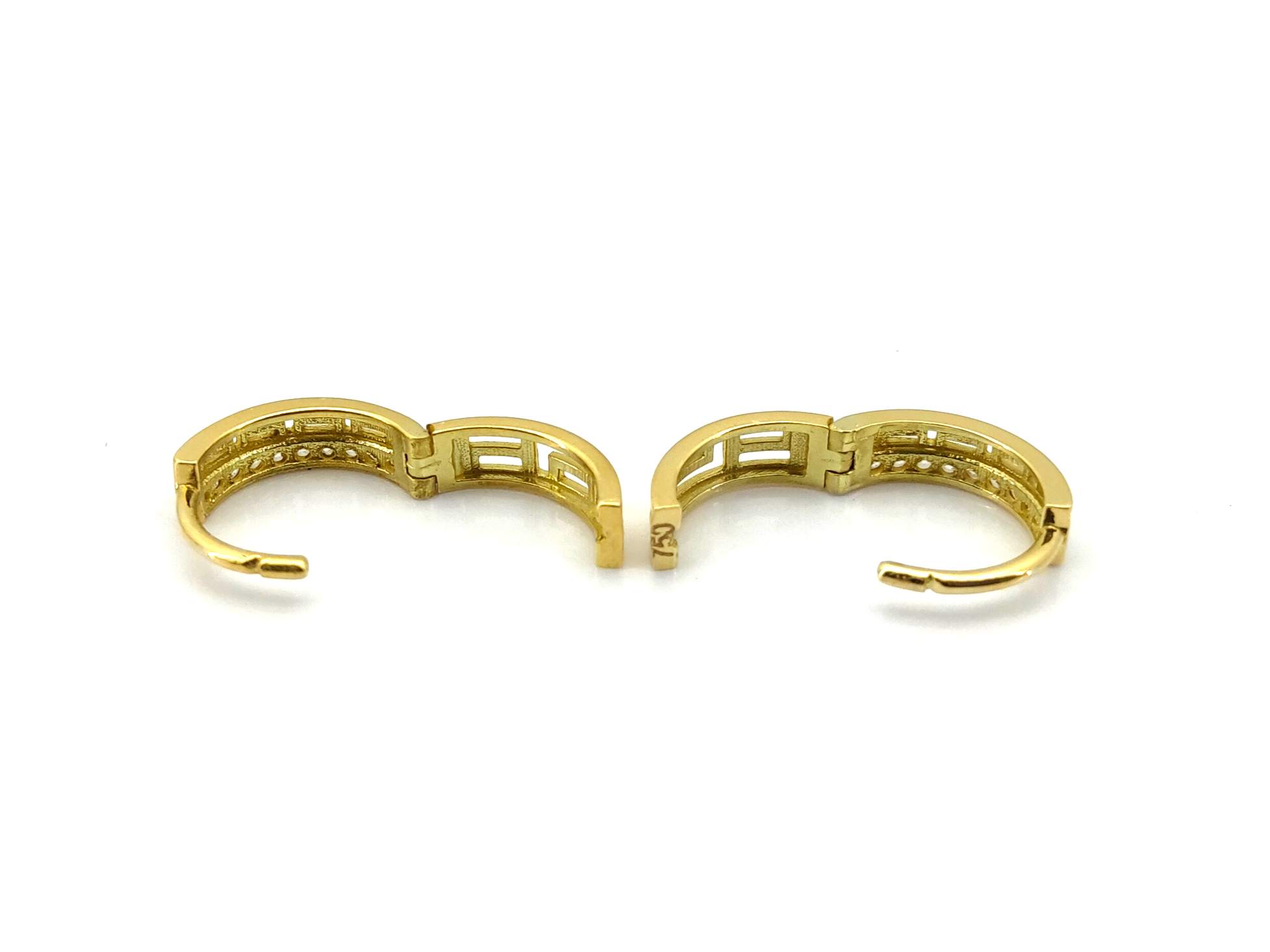 Argollas Oro 18k Con Circonita - Imagen 3