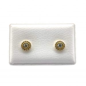 Pendientes Oro 18k Con Circonita