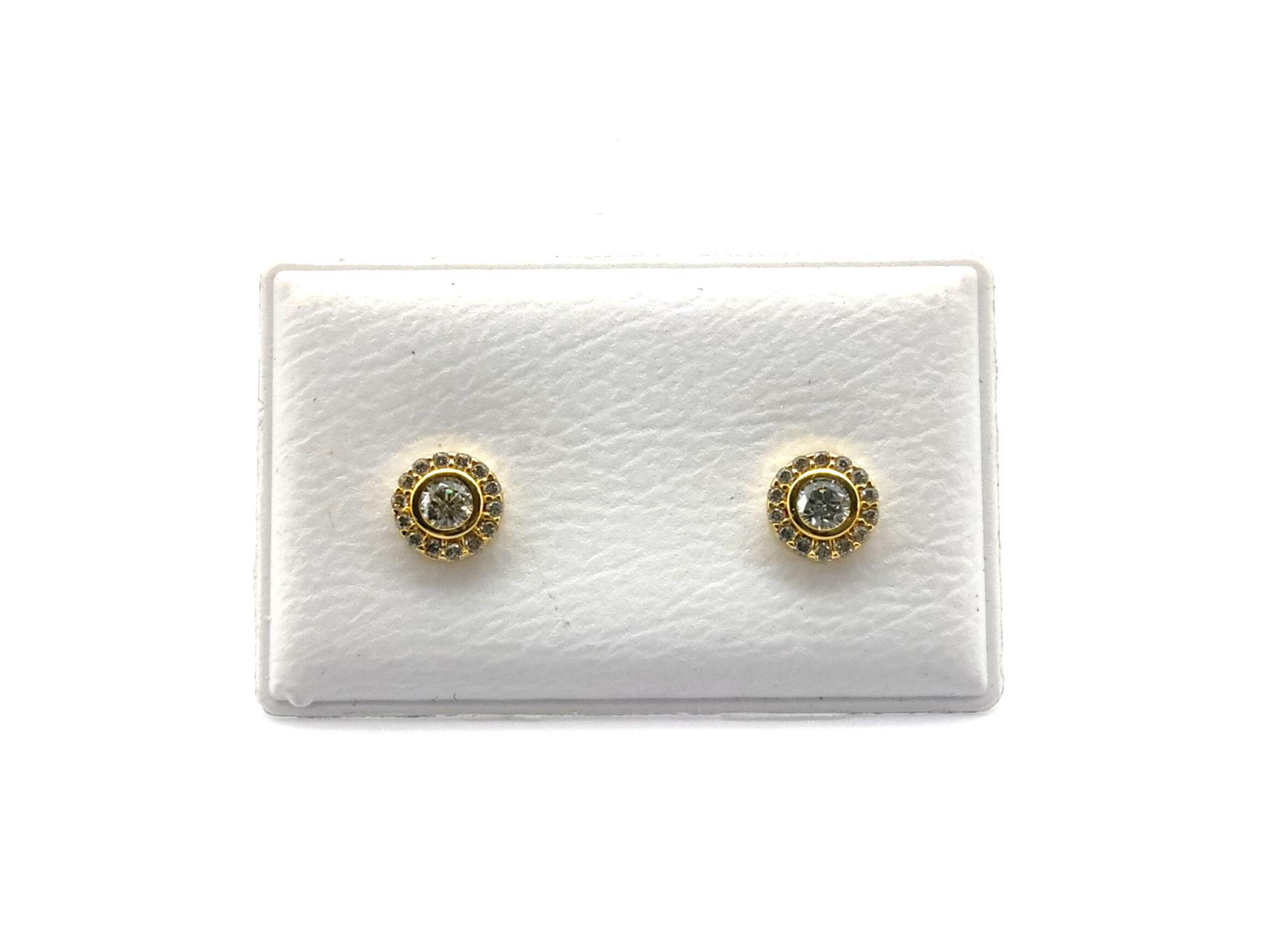 Pendientes Oro 18k Con Circonita