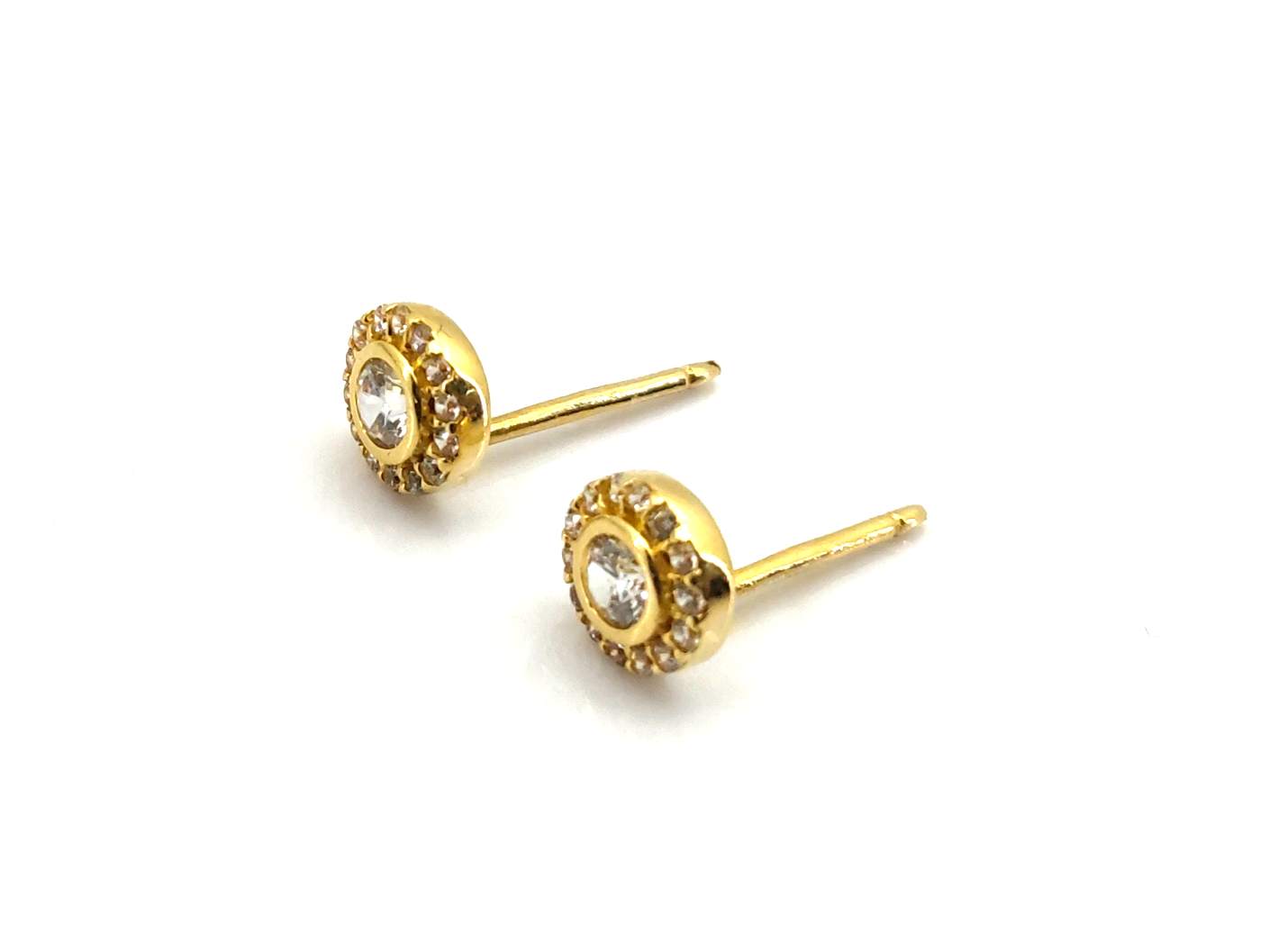 Pendientes Oro 18k Con Circonita - Imagen 2