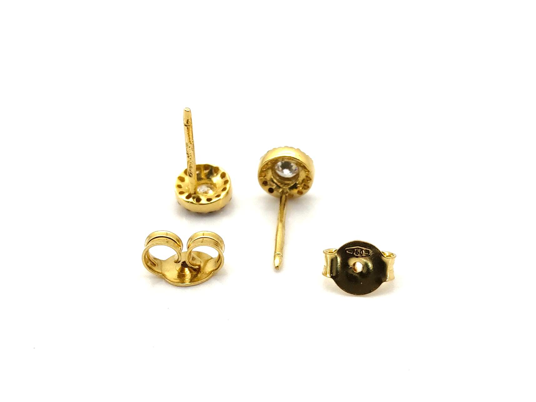 Pendientes Oro 18k Con Circonita - Imagen 3