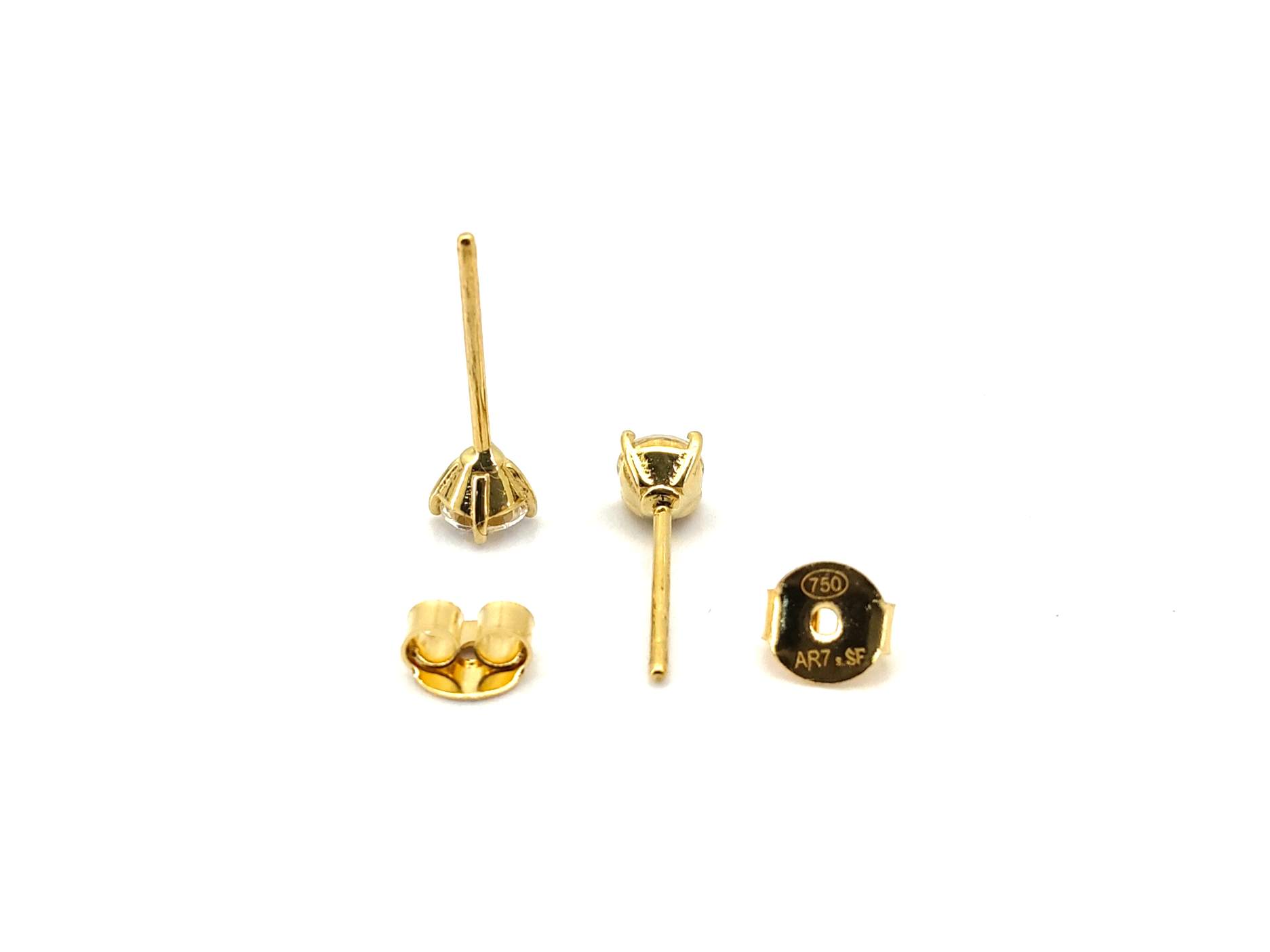 Pendientes Oro 18k Con Circonita - Imagen 3