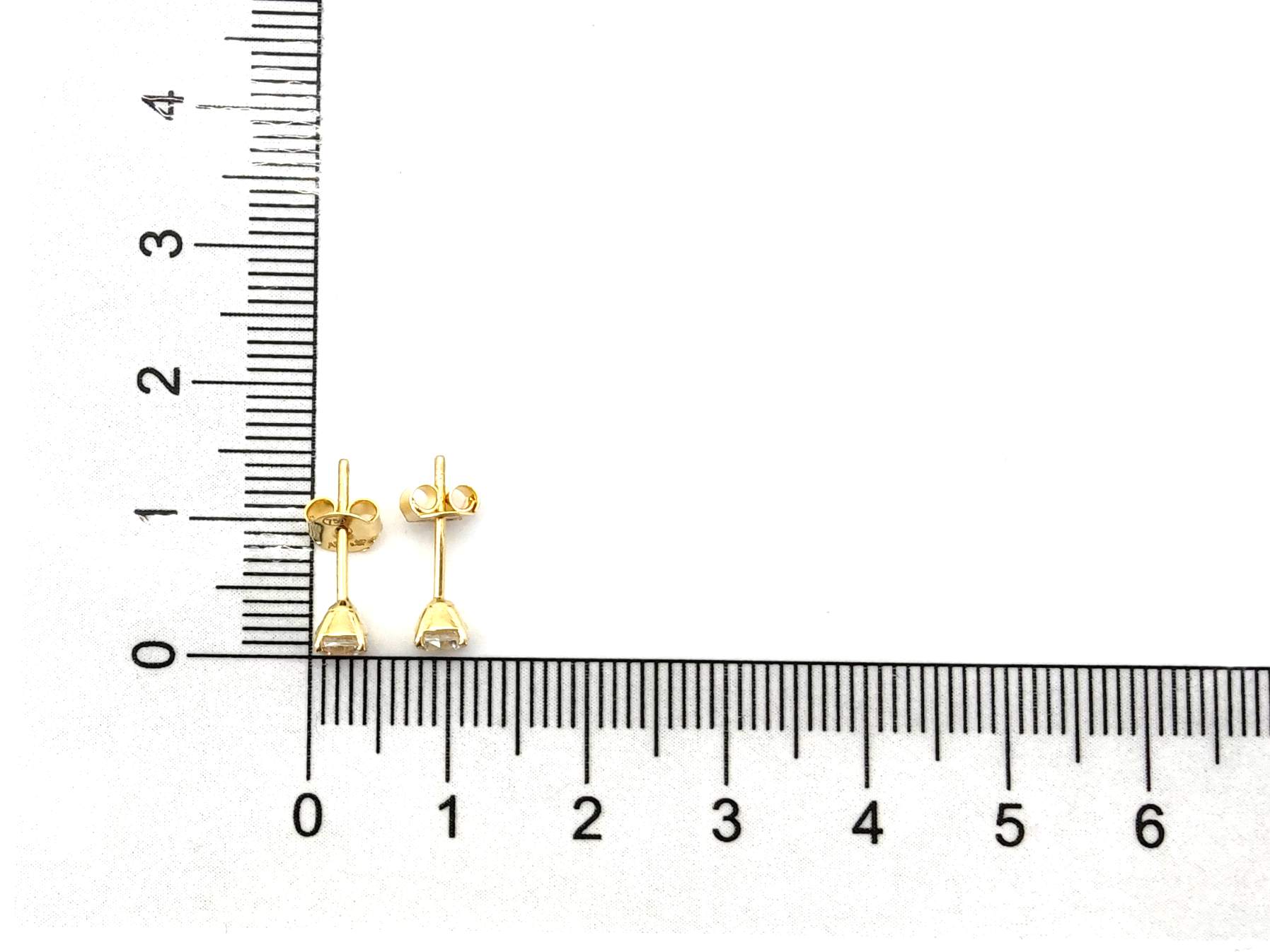 Pendientes Oro 18k Con Circonita - Imagen 4