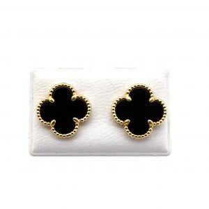 Pendientes Oro 18k Con Onix