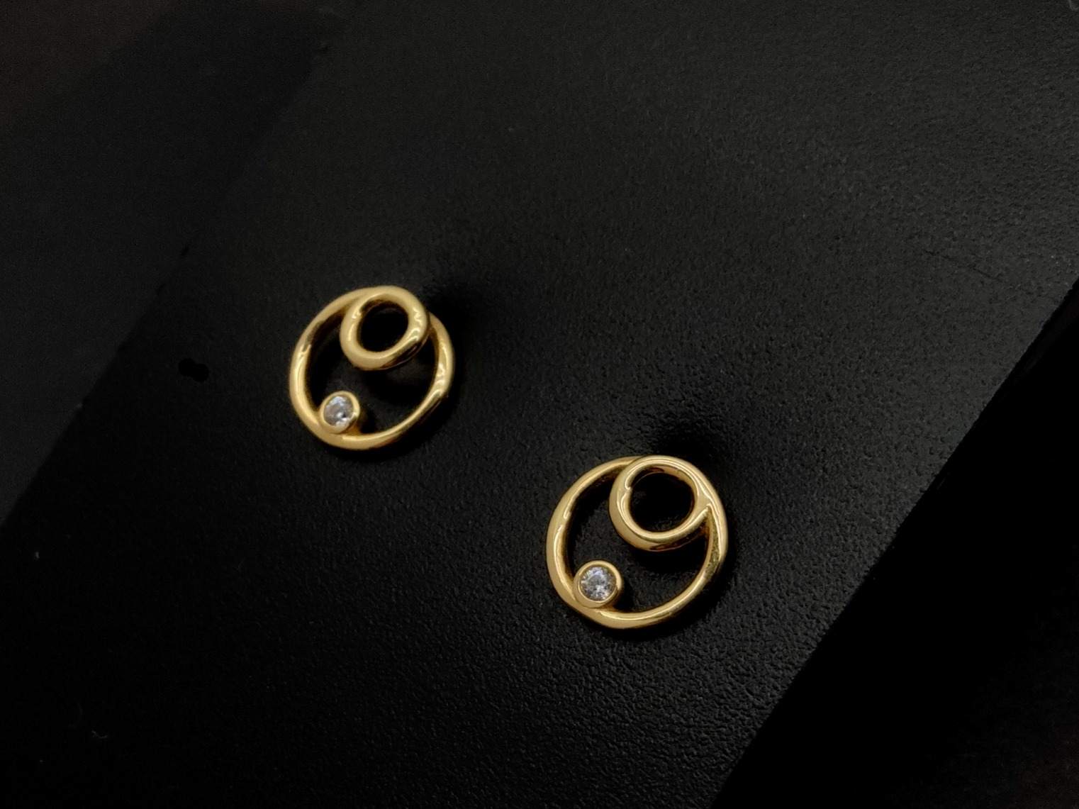Pendientes Oro 18k Con Circonita - Imagen 2