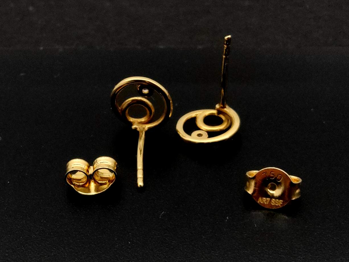 Pendientes Oro 18k Con Circonita - Imagen 3
