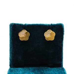 Pendientes Oro 18k Con Circonita