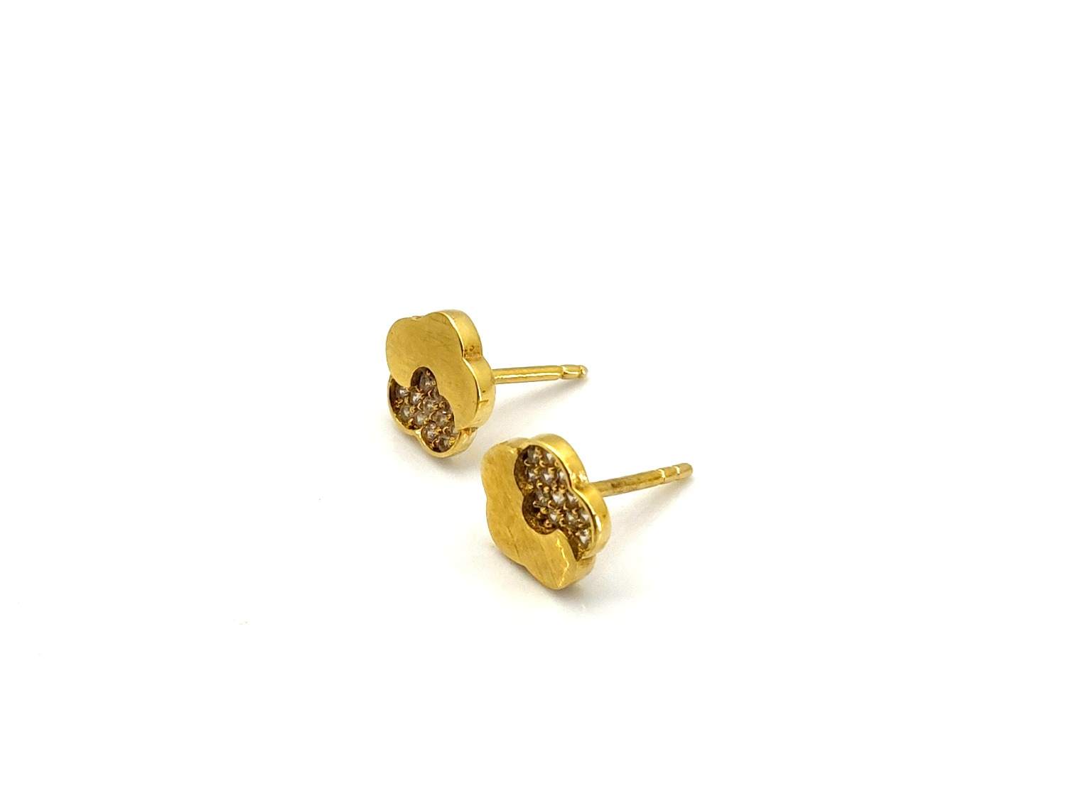 Pendientes Oro 18k Con Circonita - Imagen 2