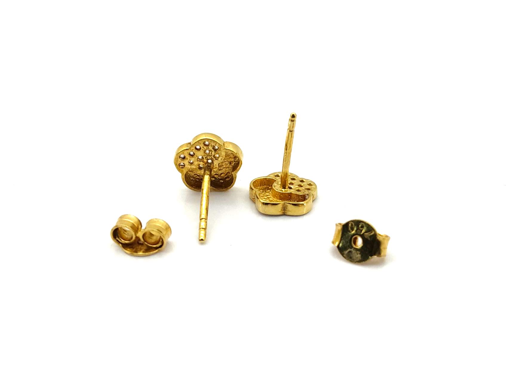Pendientes Oro 18k Con Circonita - Imagen 3