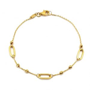Pulsera Oro 18k Con Circonita