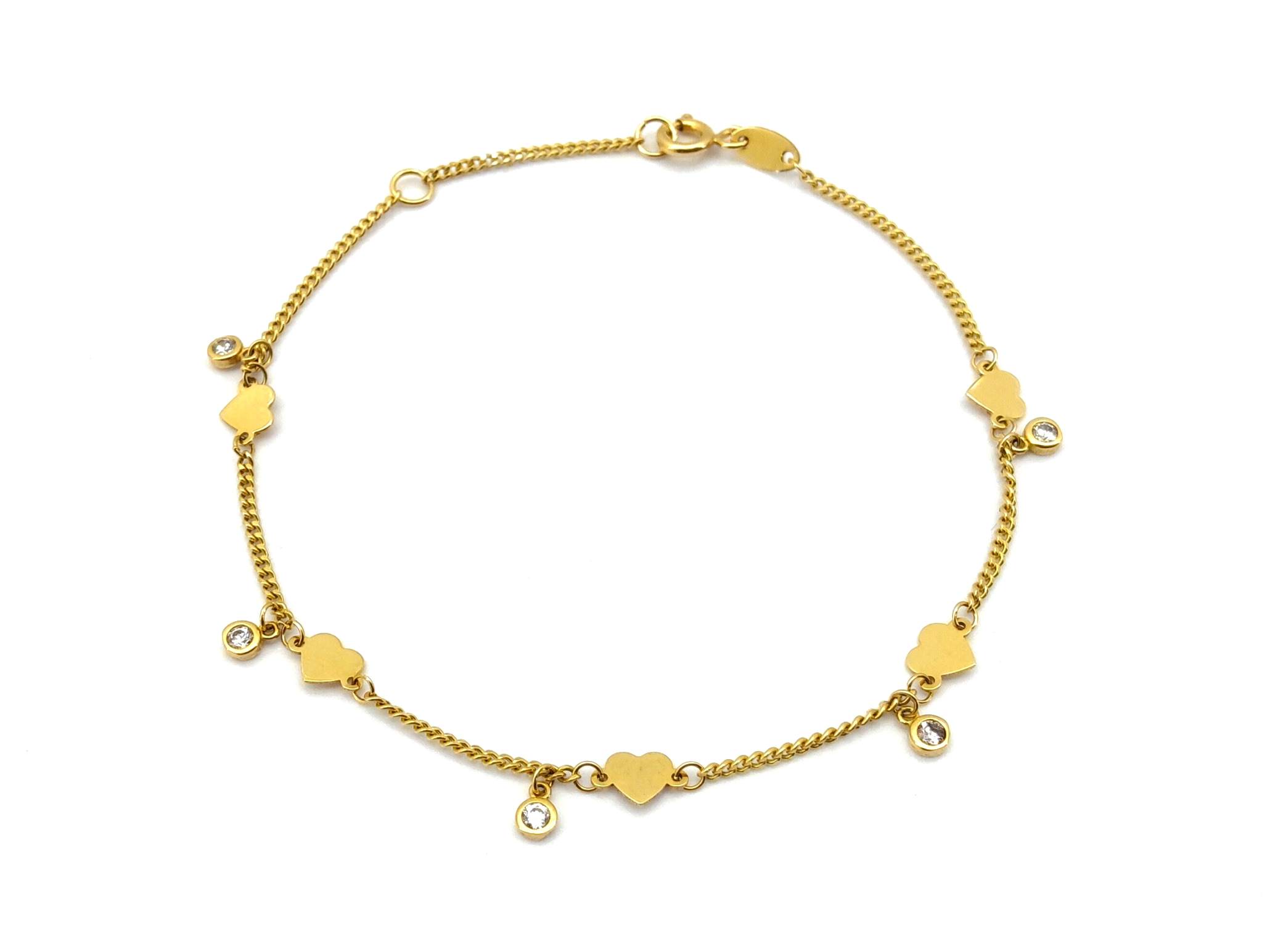 Pulsera Oro 18k Con Circonita