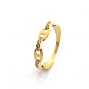 Anillo Oro 18k Con Circonita