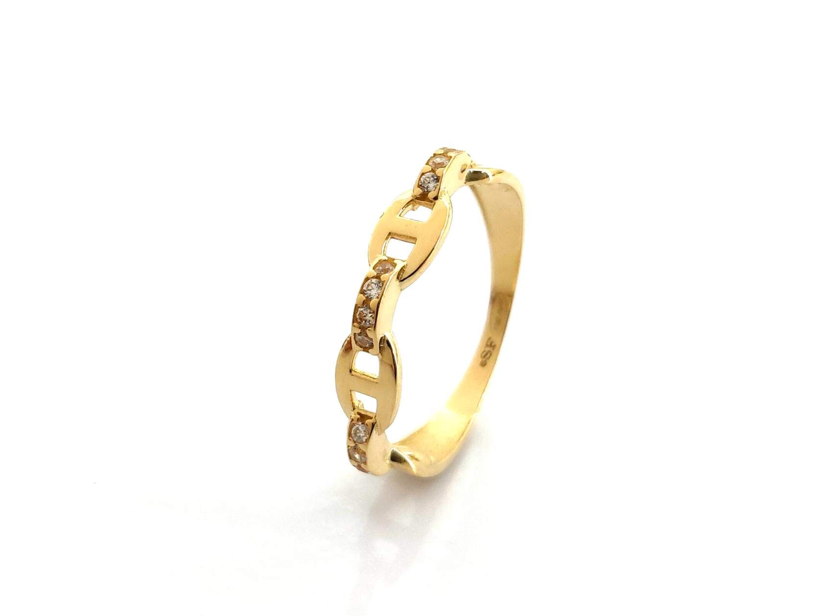 Anillo Oro 18k Con Circonita