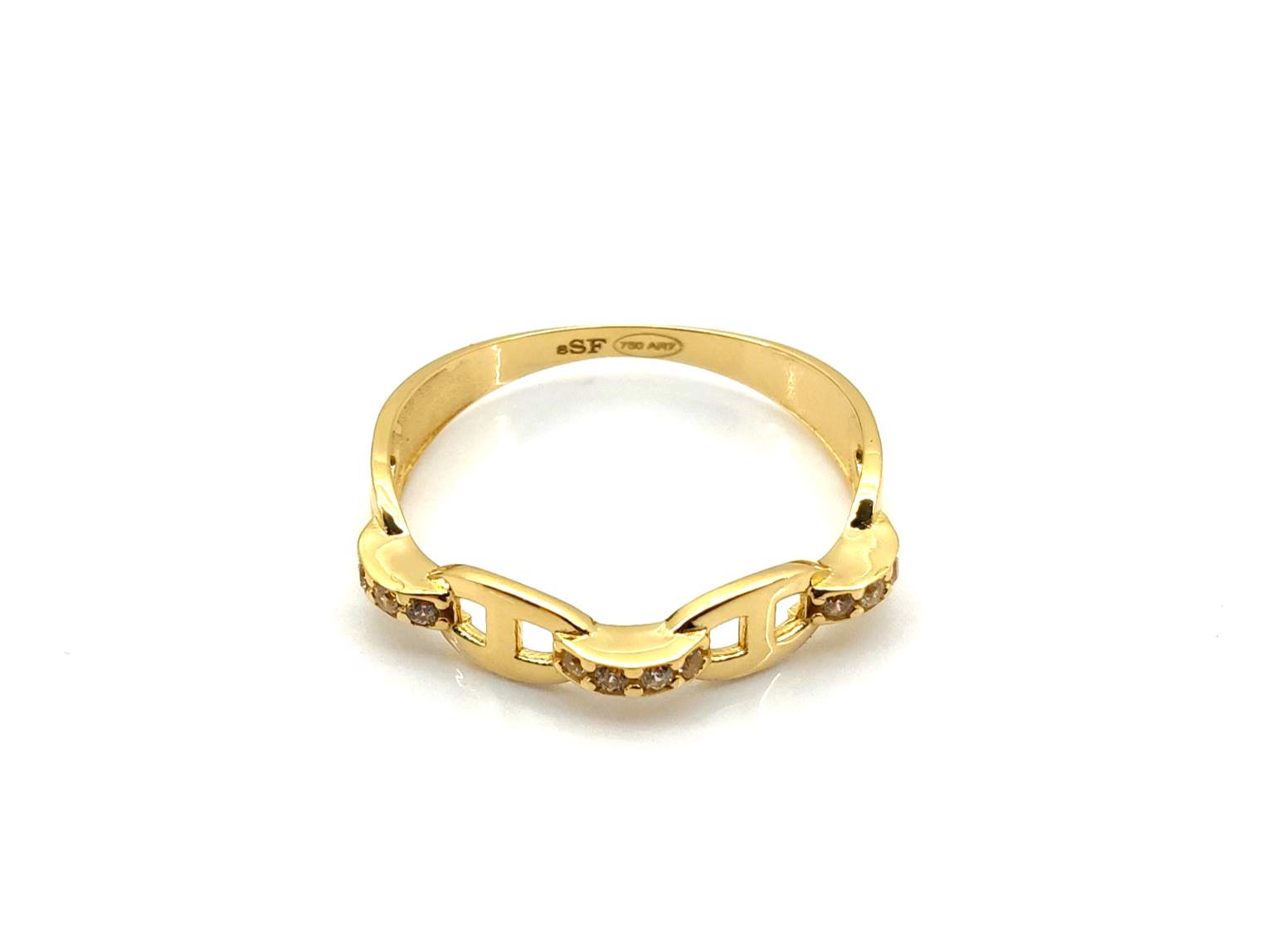 Anillo Oro 18k Con Circonita - Imagen 2